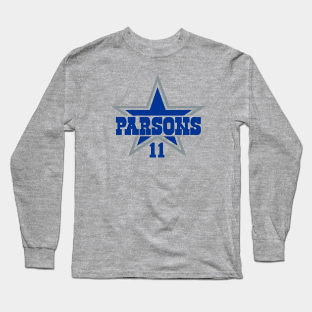 Parsons 11, Dallas Football Long Sleeve T-Shirt by FanSwagUnltd